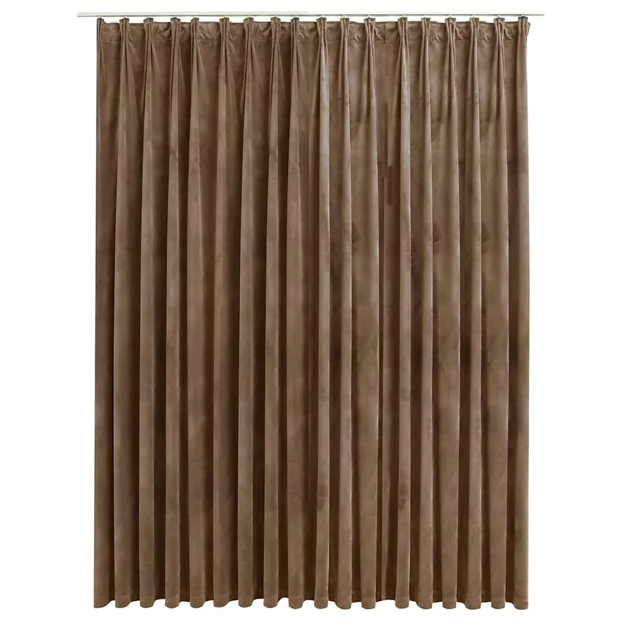 Rideau occultant avec crochets Velours Beige 290x245 cm - 2
