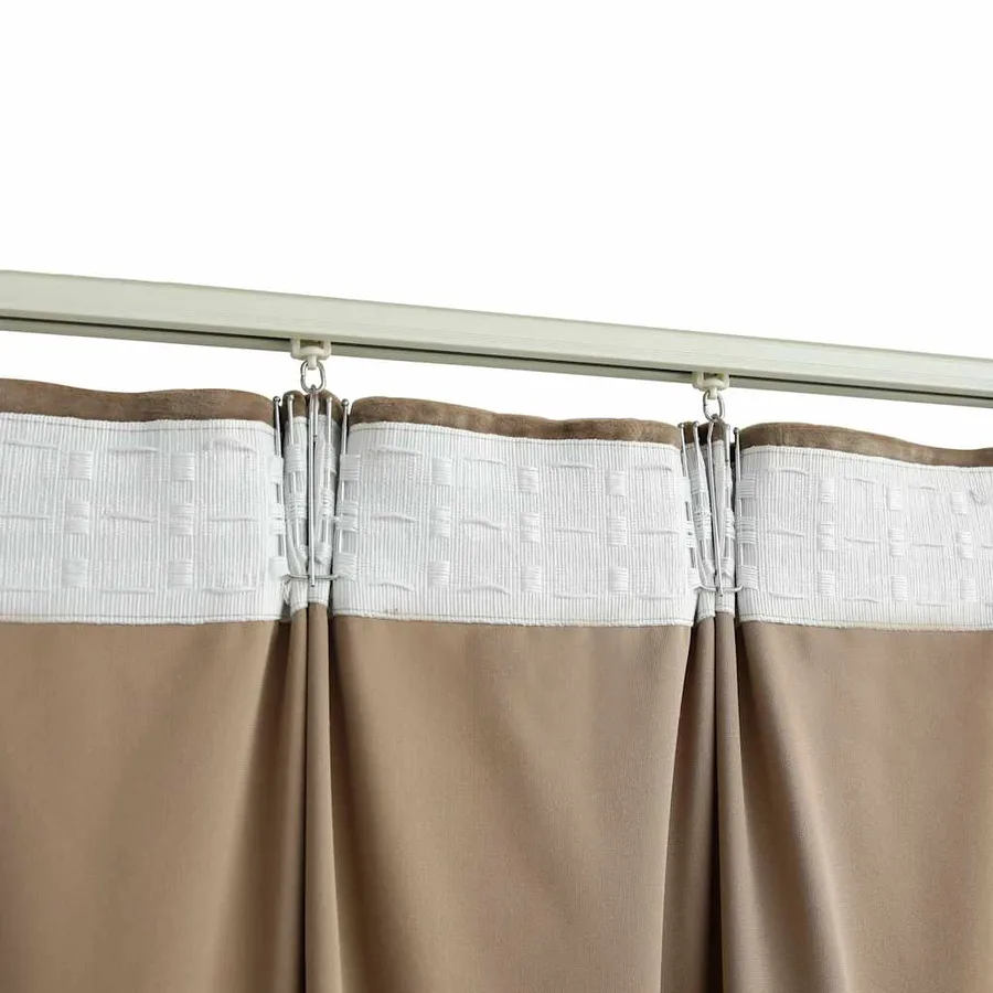 Rideau occultant avec crochets Velours Beige 290x245 cm - 4