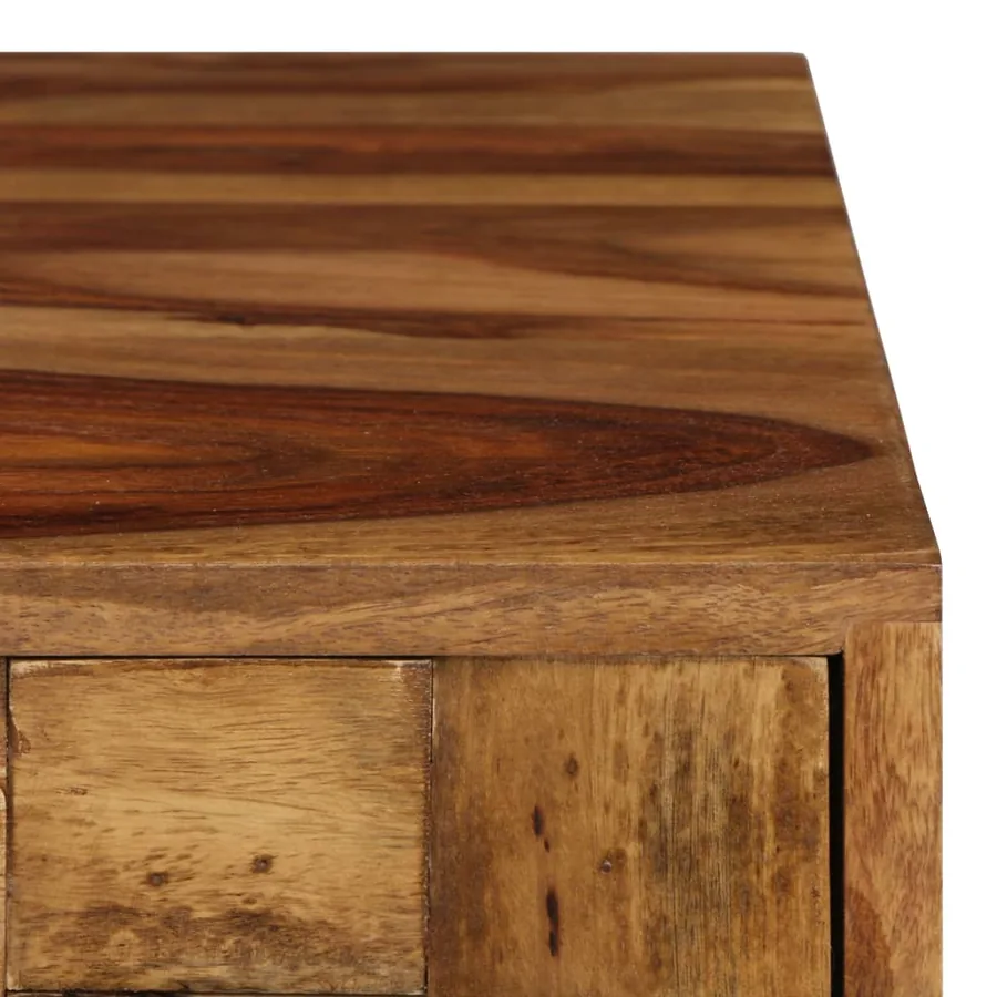 Table basse Bois massif avec finition miel 110x50x37 cm - 4