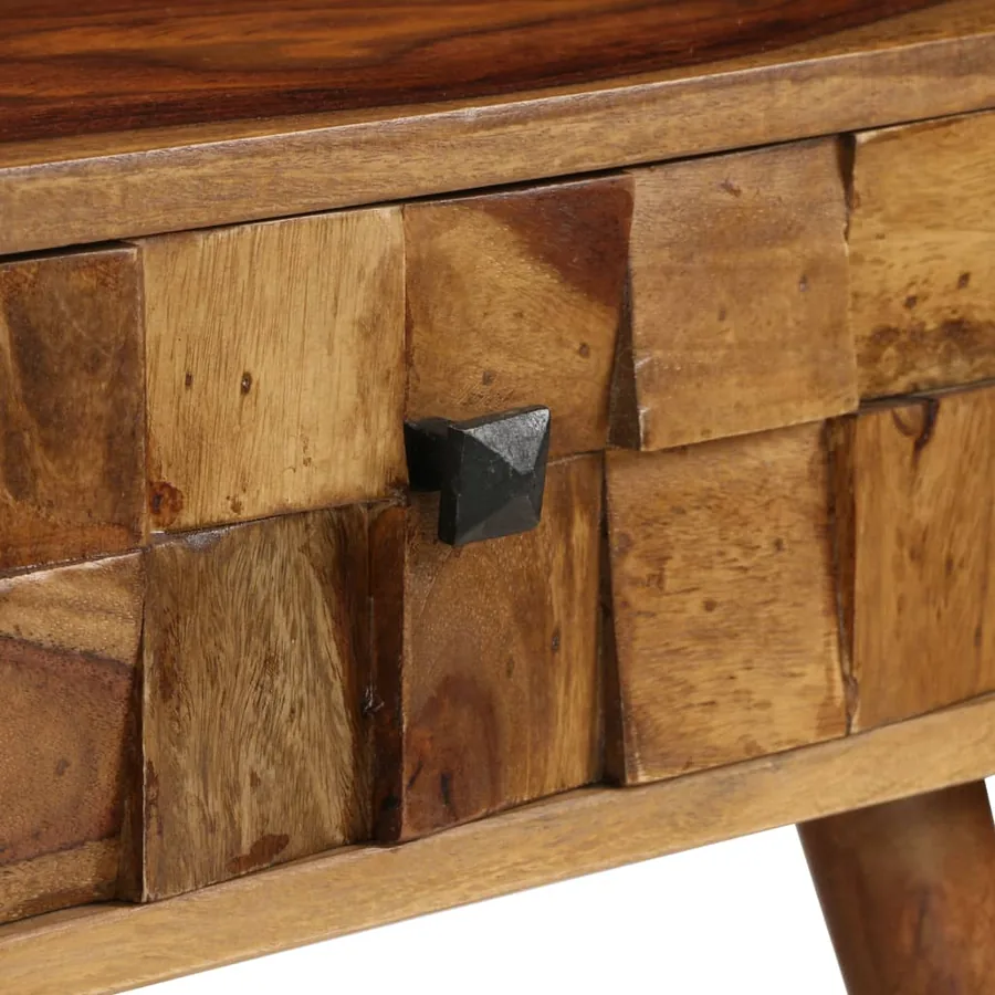 Table basse Bois massif avec finition miel 110x50x37 cm - 5