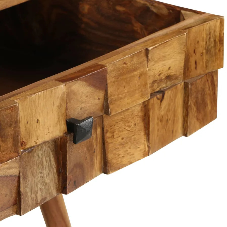 Table basse Bois massif avec finition miel 110x50x37 cm - 9