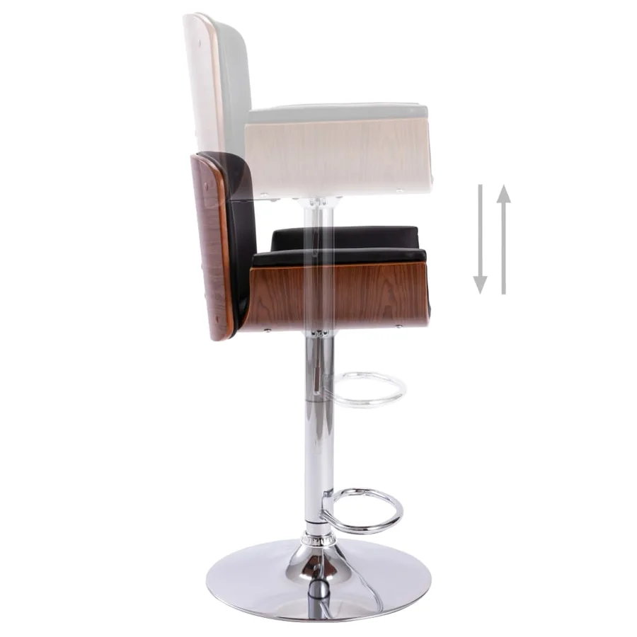Tabouret de bar Noir Similicuir - 5