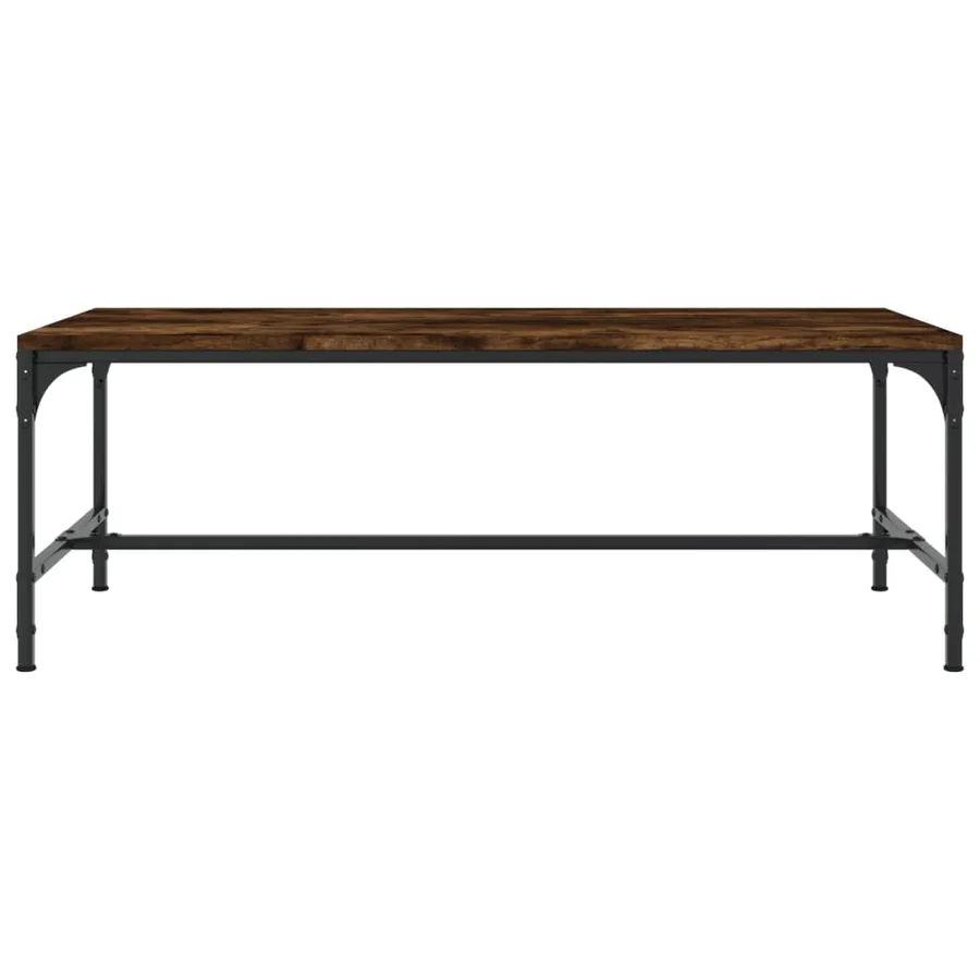 Table basse Chêne fumé 80x50x35 cm Bois d'ingénierie - 4
