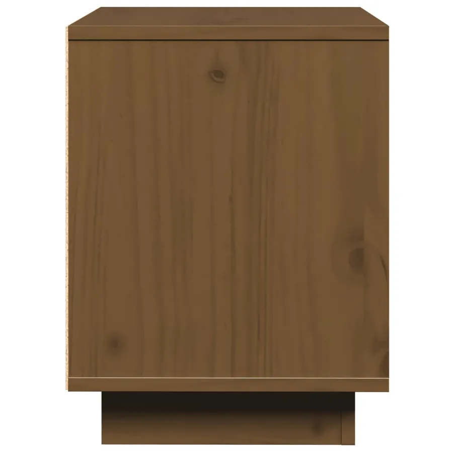 Tables de chevet 2pcs Marron miel 40x30x40cm Bois de pin solide - 5