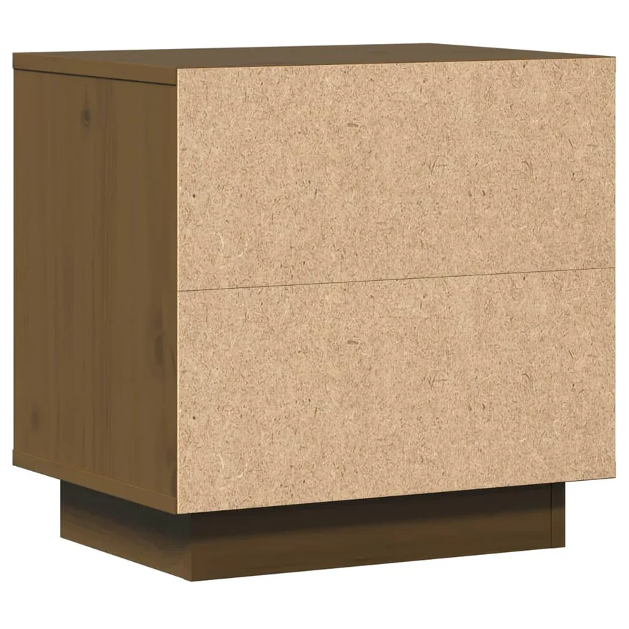 Tables de chevet 2pcs Marron miel 40x30x40cm Bois de pin solide - 6