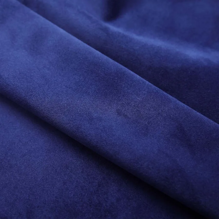 Rideaux occultants et anneaux 2pcs Velours Bleu foncé 140x245cm - 4