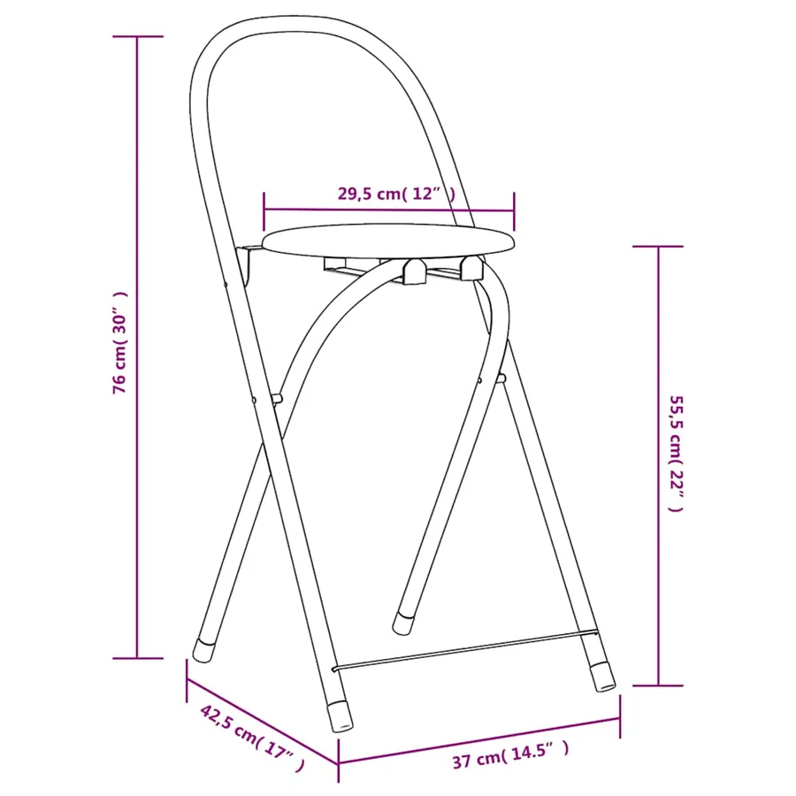 Ensemble de salle à manger pliable 5 pièces MDF noir - 7