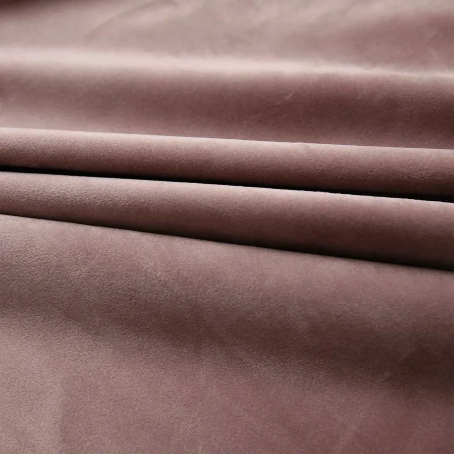 Rideau occultant et crochet 2pcs Velours Rose antique 140x245cm - 3