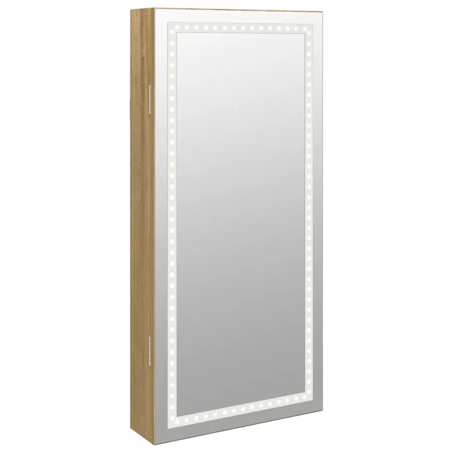 Armoire à bijoux avec miroir et éclairage LED mural - 2