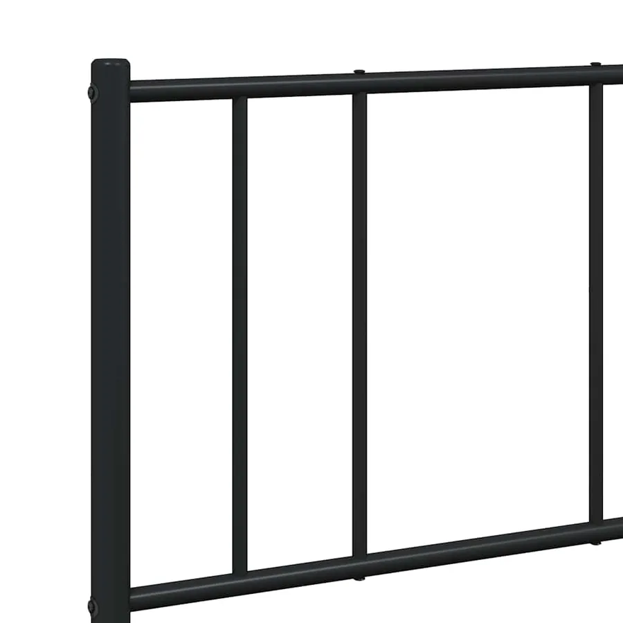 Cadre de lit métal sans matelas avec tête de lit noir 140x200cm - 9