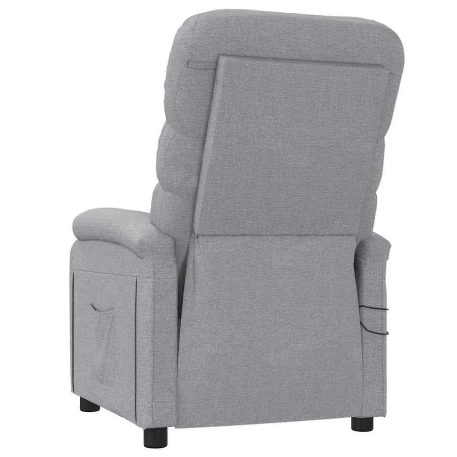 Fauteuil électrique de massage Gris clair Tissu - 6