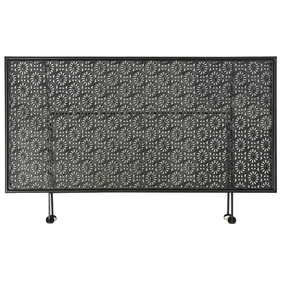 Table basse pliante Style vintage Métal 100x50x45 cm Noir - 4