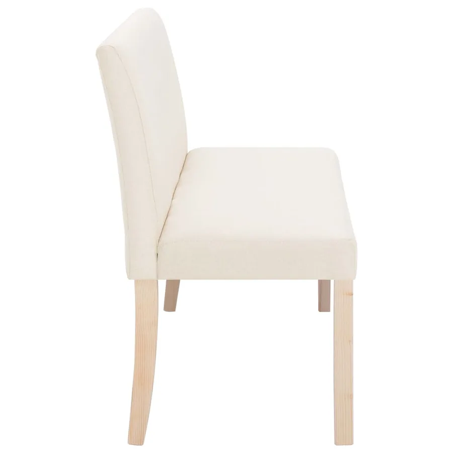 Banc 139,5 cm Crème Polyester - 4