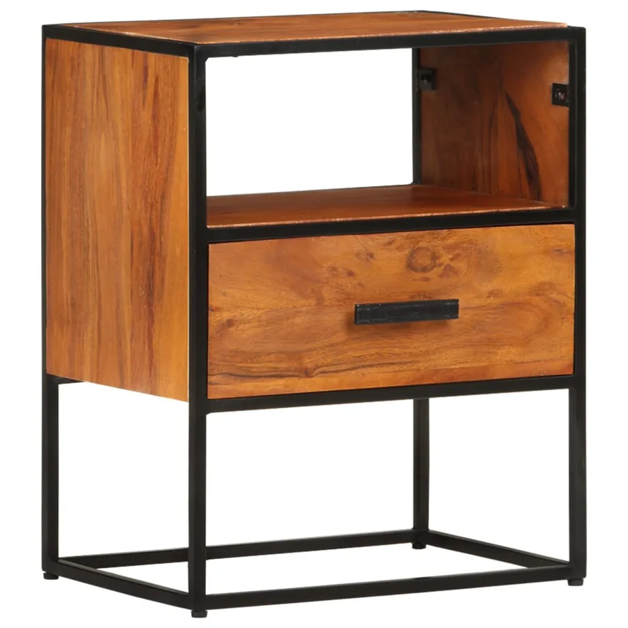 Table de chevet 40x30x50 cm Bois d'acacia massif - 9