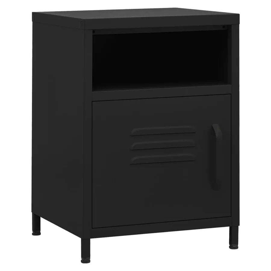 Tables de chevet 2 pcs Noir 35x35x51 cm Acier - 2