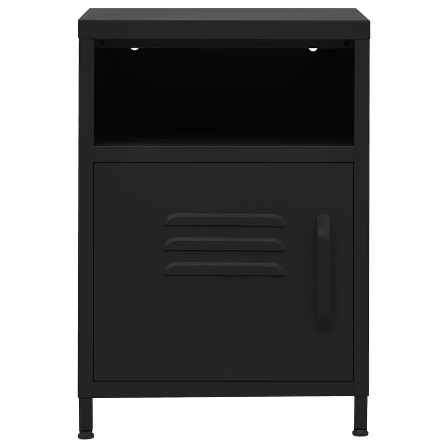 Tables de chevet 2 pcs Noir 35x35x51 cm Acier - 3