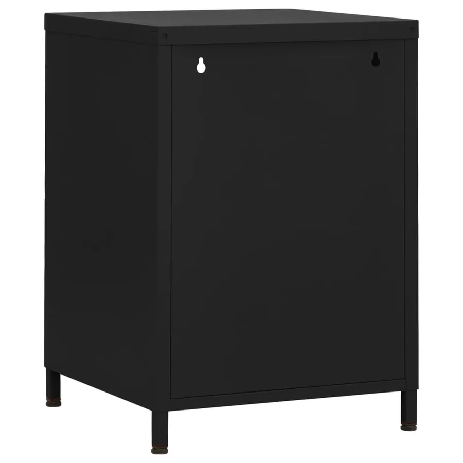 Tables de chevet 2 pcs Noir 35x35x51 cm Acier - 5