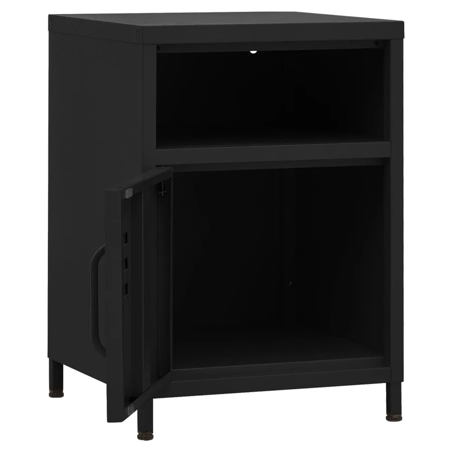 Tables de chevet 2 pcs Noir 35x35x51 cm Acier - 6