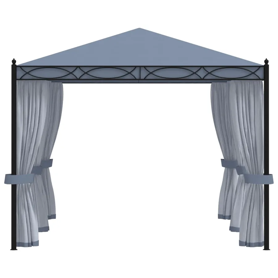 Tonnelle avec moustiquaire 3x4 m Anthracite Acier - 3