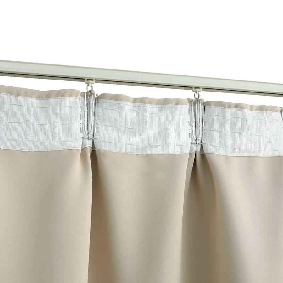 Rideau occultant avec crochets Beige 290x245 cm - 4