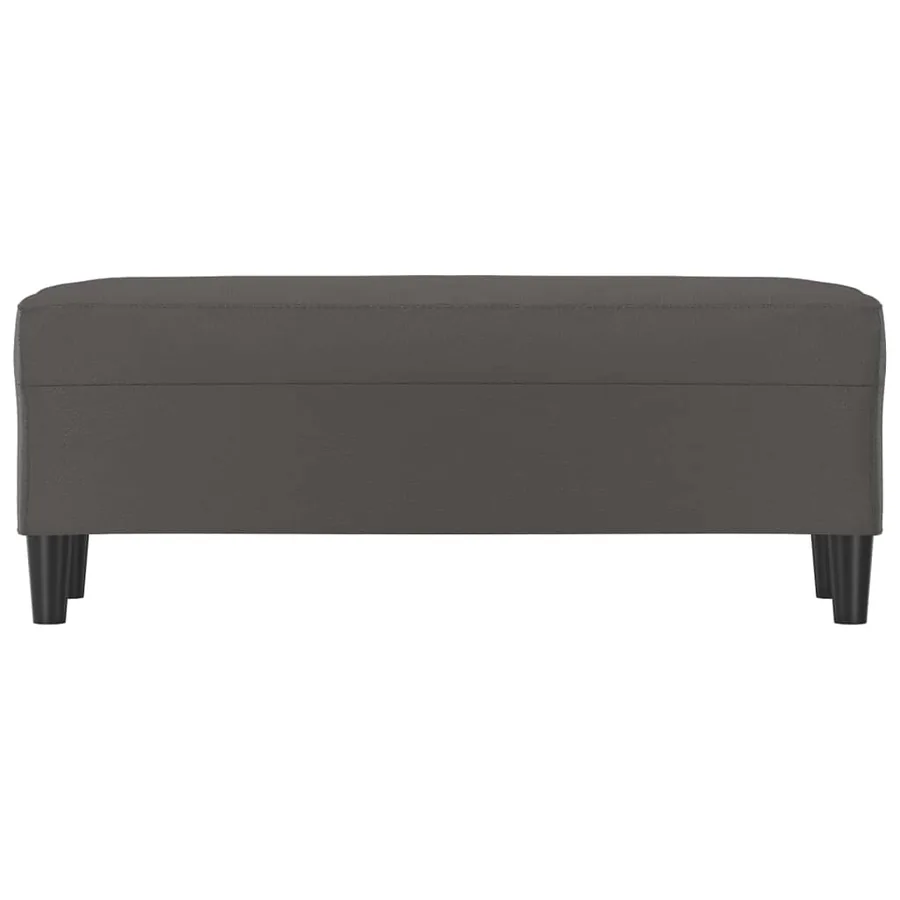 Banc Gris 100x35x41 cm Similicuir - 3
