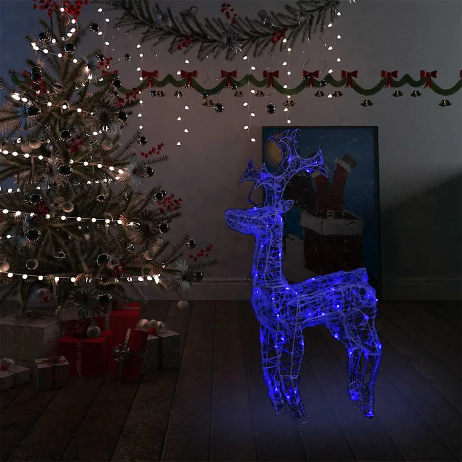 Renne de décoration de Noël 90 LED 60x16x100 cm Acrylique