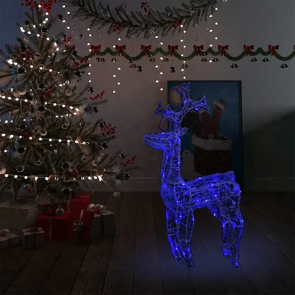 Renne de décoration de Noël 90 LED 60x16x100 cm Acrylique