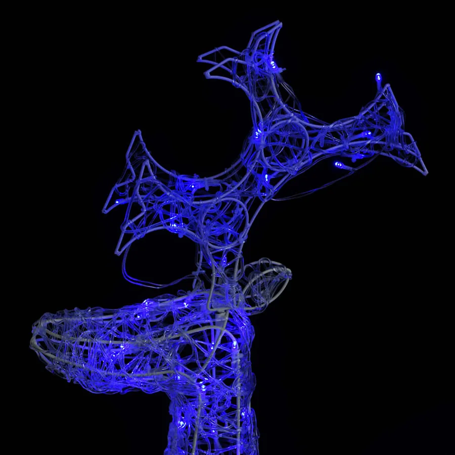 Renne de décoration de Noël 90 LED 60x16x100 cm Acrylique - 4
