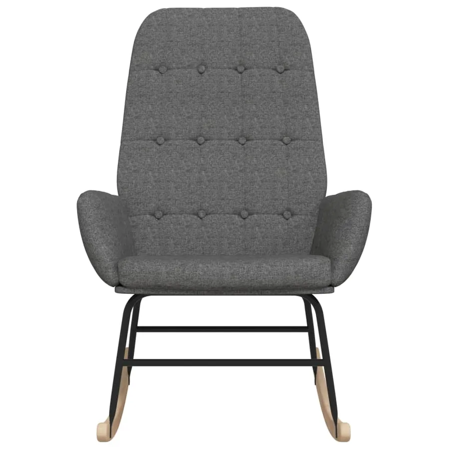 Chaise à bascule Gris clair Tissu - 3