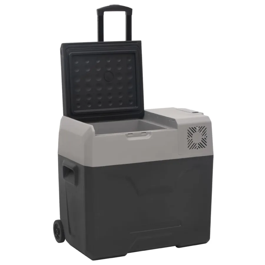 Glacière avec roue et adaptateur noir et gris 30L polypropylène - 3