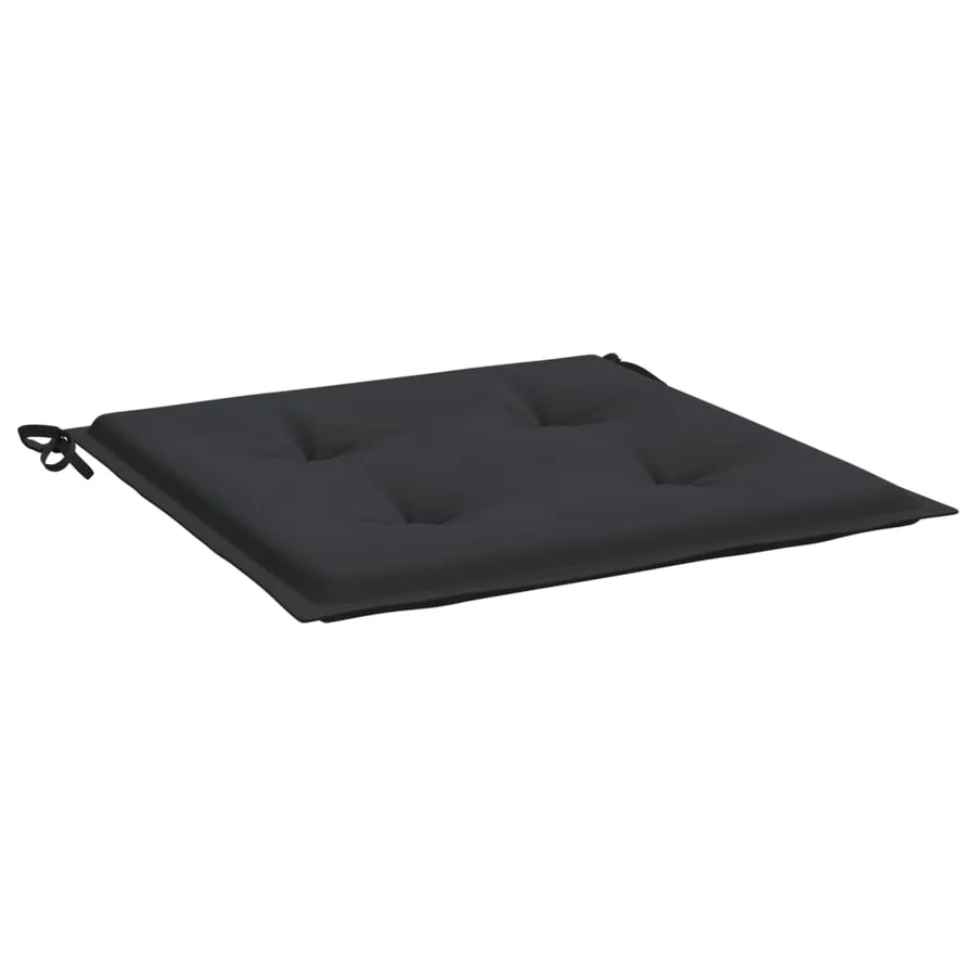 Coussins de chaise jardin lot de 6 noir 50x50x4 cm tissu oxford - 4