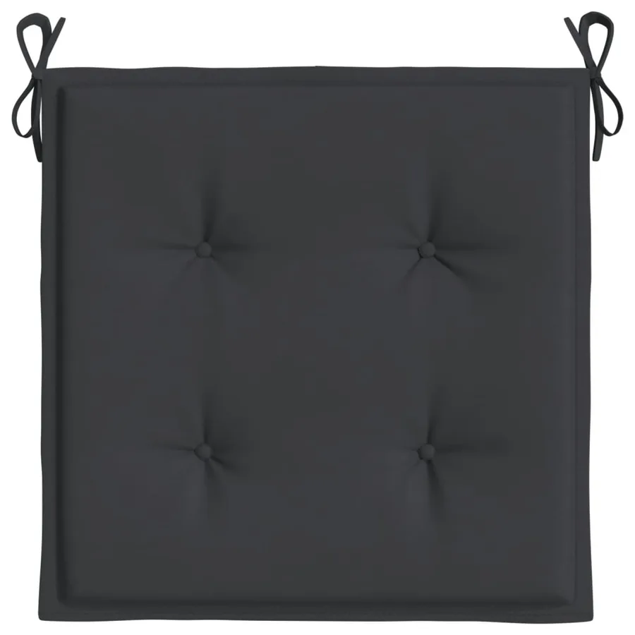 Coussins de chaise jardin lot de 6 noir 50x50x4 cm tissu oxford - 5