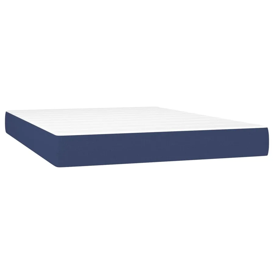 Matelas de lit à ressorts ensachés fermeté moyenne Bleu 140x190x20 cm Tissu - 2
