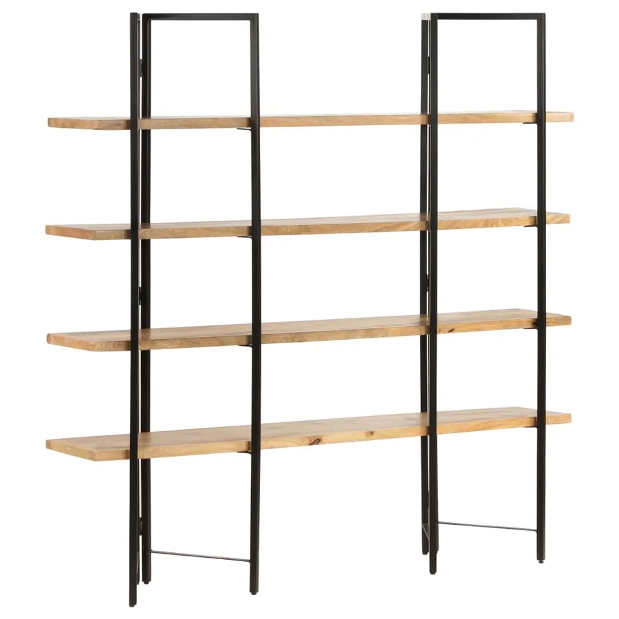 Bibliothèque à 4 niveaux 160x35x160 cm Bois de manguier massif - 8