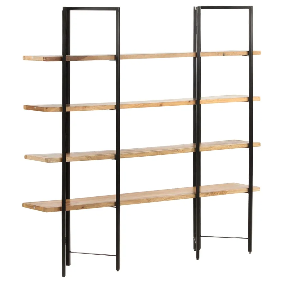 Bibliothèque à 4 niveaux 160x35x160 cm Bois de manguier massif - 9