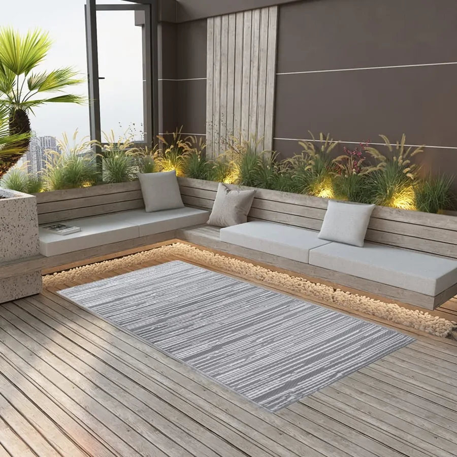 Tapis d'extérieur ARAKIL Gris 120x180 cm PP