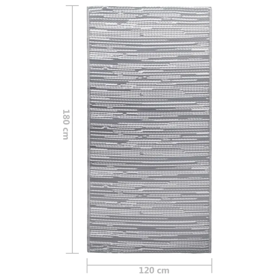Tapis d'extérieur ARAKIL Gris 120x180 cm PP - 7