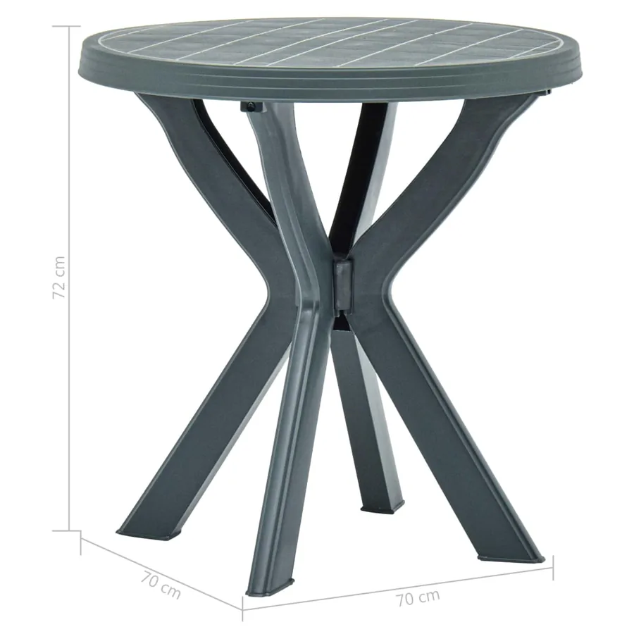 Table de bistro Blanc Ø70 cm Plastique - 5