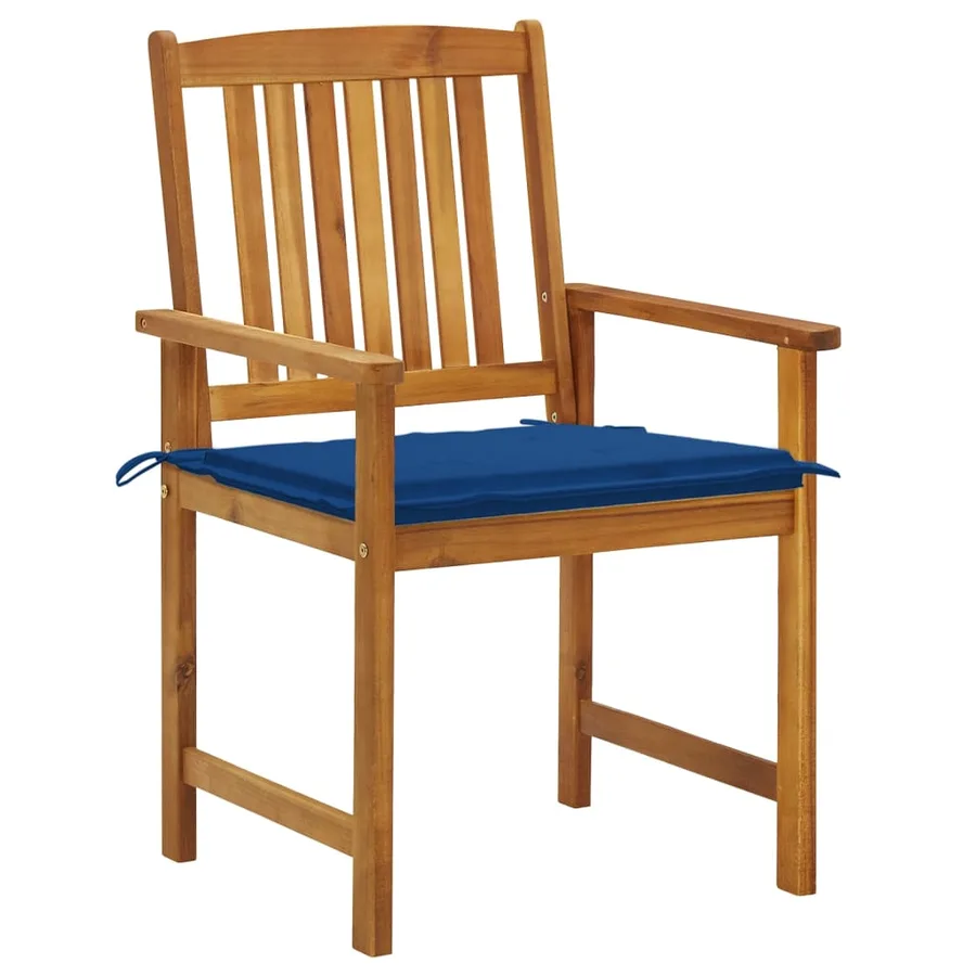 Chaises de jardin avec coussins lot de 6 Bois d'acacia massif - 2