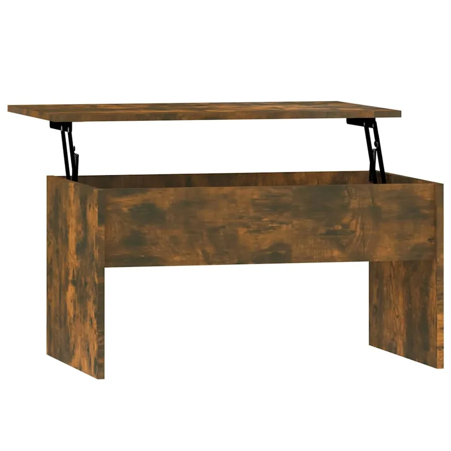 Table basse Chêne fumé 80x50,5x41,5 cm Bois d'ingénierie - 2