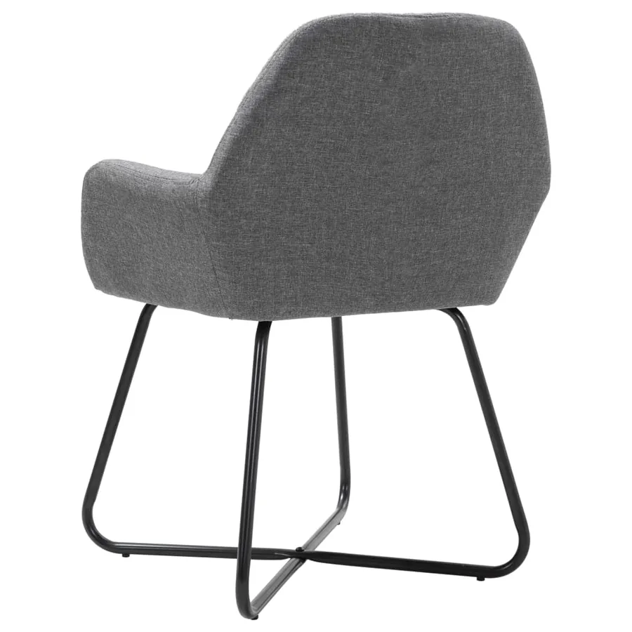 Chaises à manger lot de 2 gris foncé tissu - 5