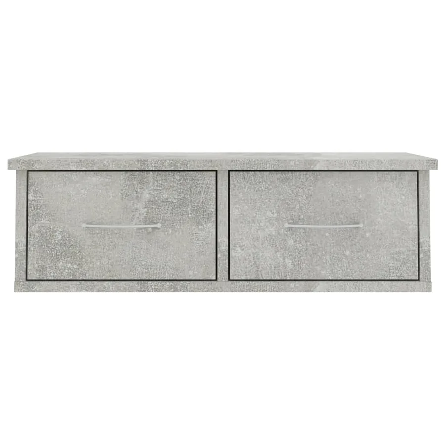 Étagère murale avec tiroirs Gris béton Bois d'ingénierie - 4