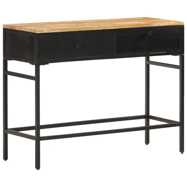 Buffet 100x35x77 cm Bois de manguier massif brut
