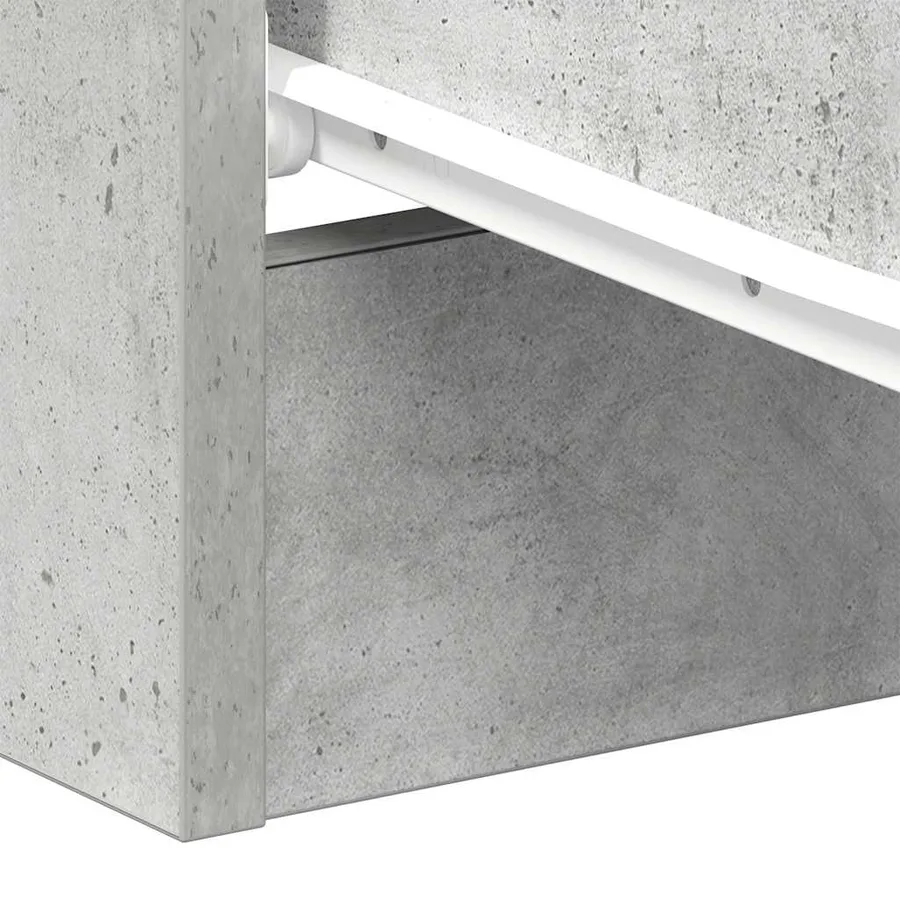 Table de chevet Gris béton 38x35x56 cm Bois d'ingénierie - 10