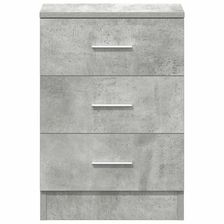 Table de chevet Gris béton 38x35x56 cm Bois d'ingénierie - 6