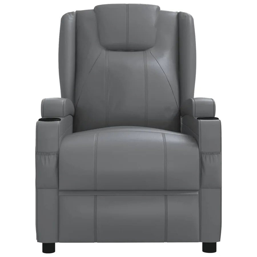 Fauteuil de massage électrique Anthracite Similicuir - 4