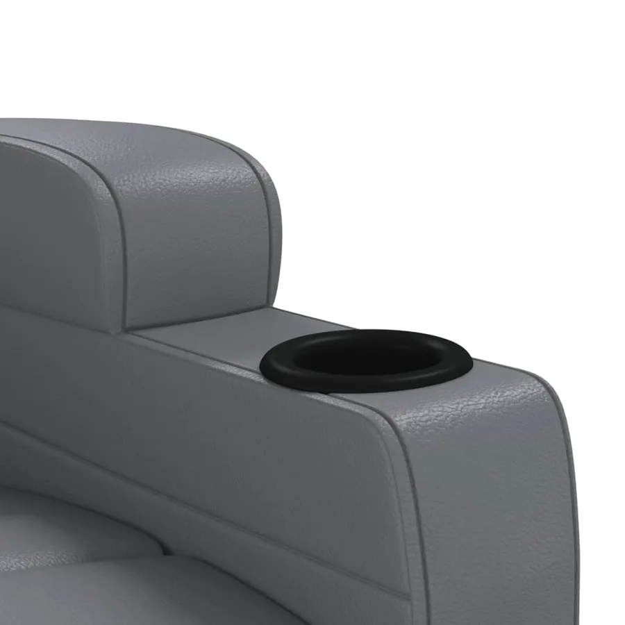 Fauteuil de massage électrique Anthracite Similicuir - 9