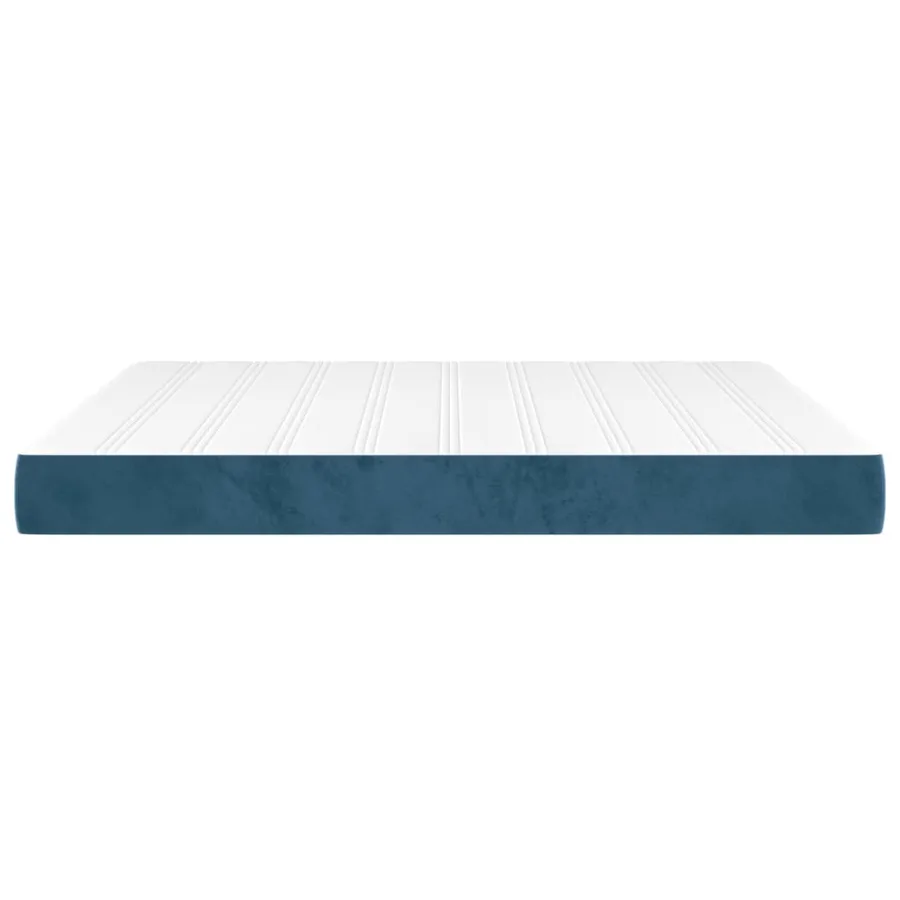 Matelas de lit à ressorts ensachés fermeté moyenne Bleu foncé 180x200x20 cm - 4