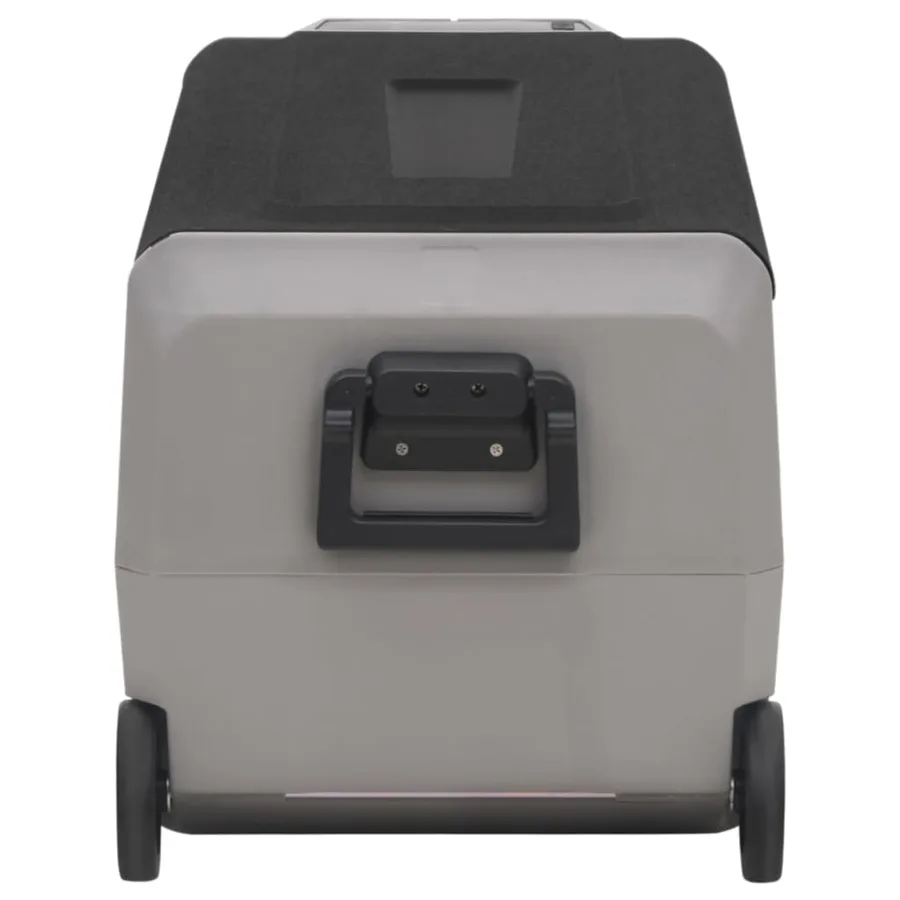Glacière avec roue et adaptateur noir et gris 60 L PP et PE - 6