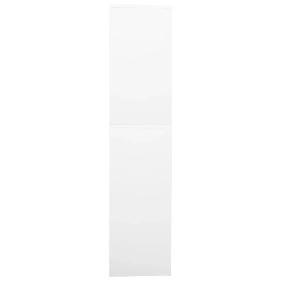 Armoire de bureau Blanc 90x40x180 cm Acier et verre trempé - 3